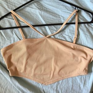 Cropped tank top, nude color